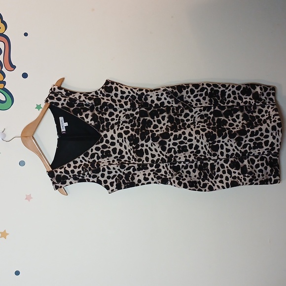 Jennifer Lopez Leopard Print Sleeveless Dress Size 12 - Picture 2 of 15